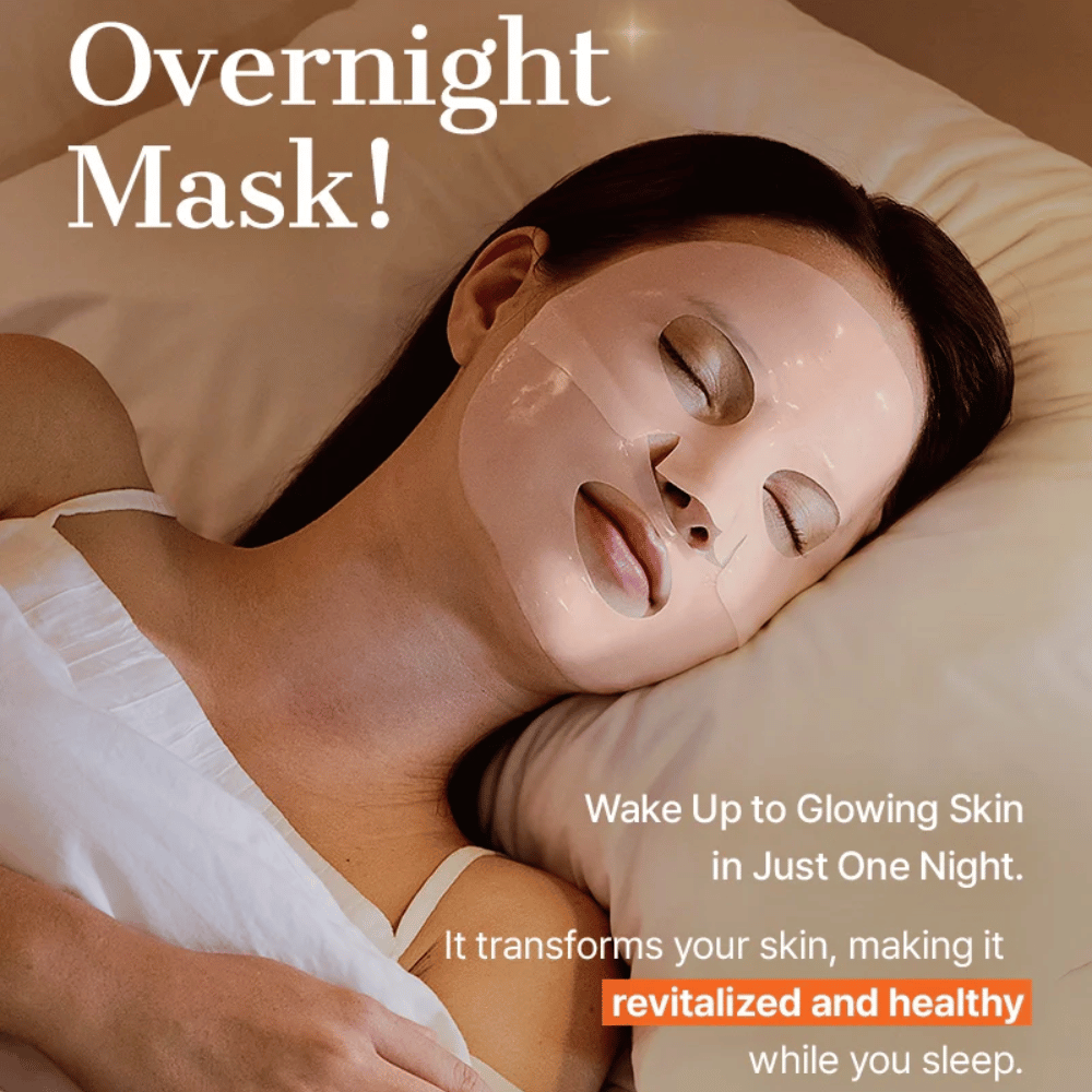 COSRX 5 PDRN Hyaluronic Acid Vital Hydrating Hydrogel Mask käytettäväksi yön yli -naamiona intensiiviseen kosteutukseen, ihon uudistamiseen ja hehkuun yön aikana