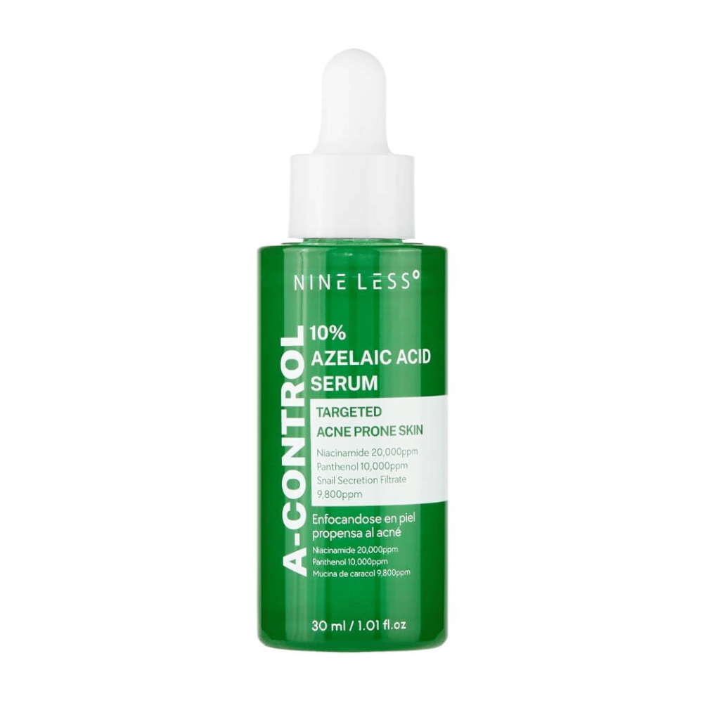 
NINELESS 10% Azelaic Acid Serum on kohdennettu hoito aknealttiille iholle. Se on formuloitu atselaiinihapolla, niasiiniamidilla ja pantenolilla, ja se vähentää punoitusta ja tasoittaa ihon sävyä samalla kun kosteuttaa ja suojaa ihon suojakerrosta.