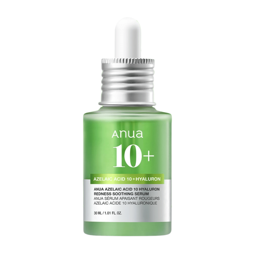 ANUA Azelaic Acid 10+ Hyaluron Serum rauhoittaa punoitusta ja kosteuttaa ihoa tehokkaasti. Sisältää atselaiinihappoa ja hyaluronihappoa vähentämään ärsytystä ja vahvistamaan ihon suojakerrosta. Täydellinen herkälle iholle. Käytä päivittäin näkyvien tulosten saavuttamiseksi.