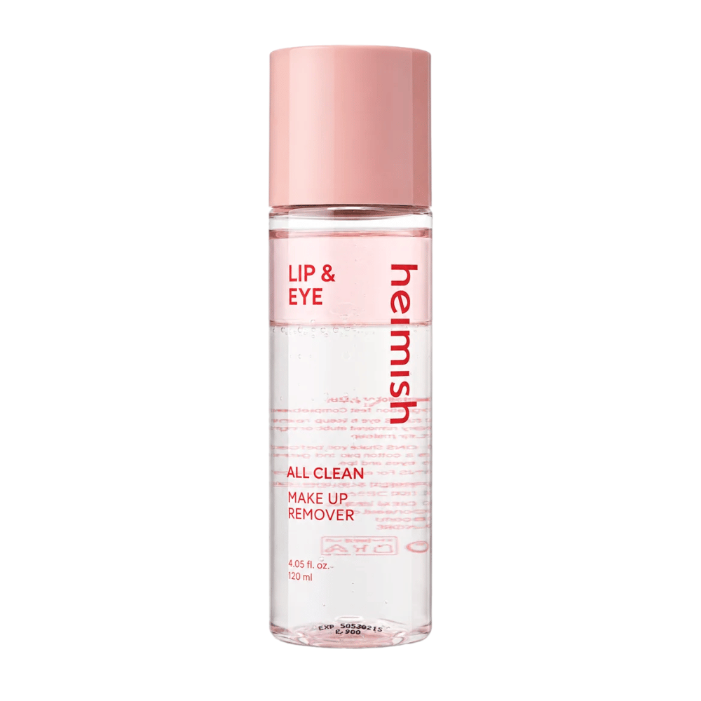 heimish All Clean Makeup Remover 120 ml silmä- ja huulimeikinpoistoaine tuotekuva valkoista taustaa vasten