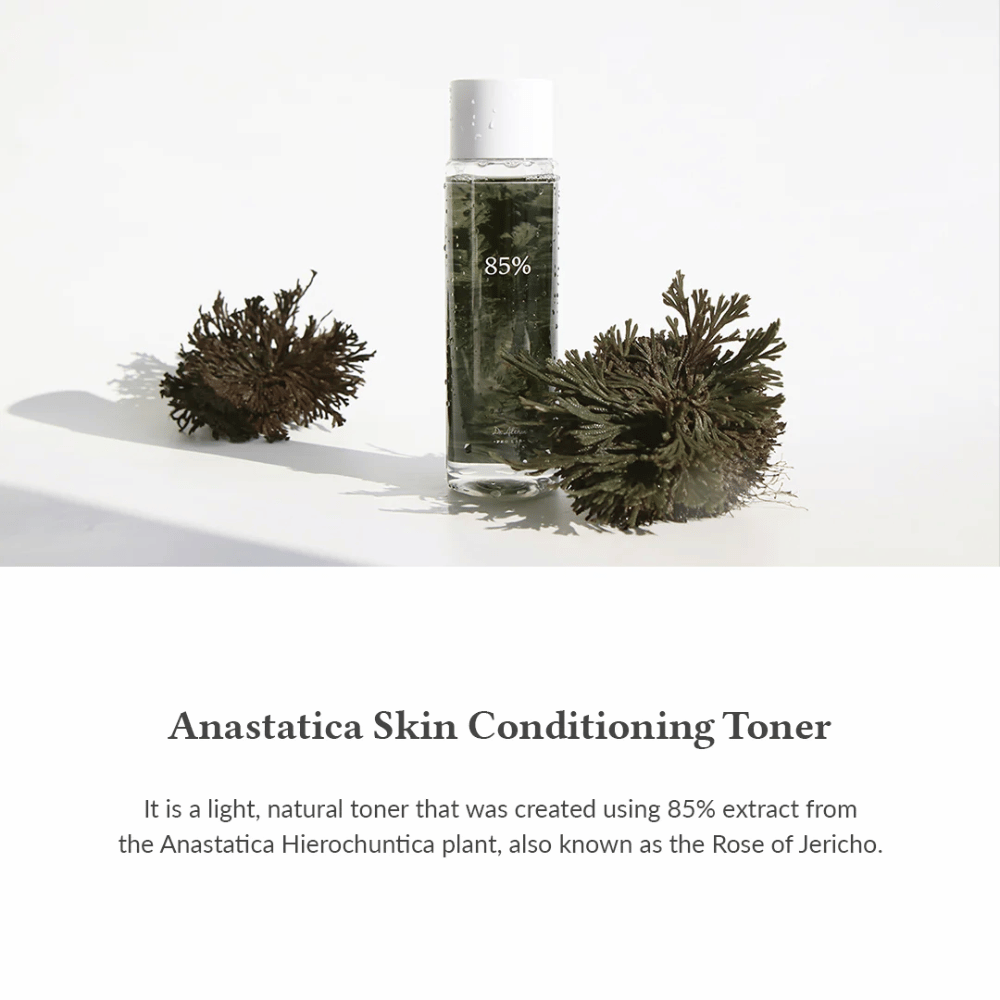 Anastatica Skin Conditioning Toner on kevyt ja luonnollinen kasvovesi, joka sisältää 85 % Anastatica Hierochuntica -uutetta – tunnetaan myös nimellä Jerikon ruusu. Se kosteuttaa, rauhoittaa ja tasapainottaa ihoa tehokkaasti.