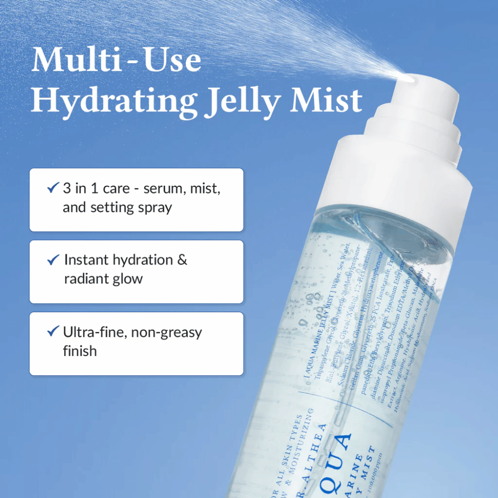 Dr. Althea Aqua Marine Jelly Mist monitoiminen kasvosuihke seerumi, mist ja kiinnityssuihke yhdessä