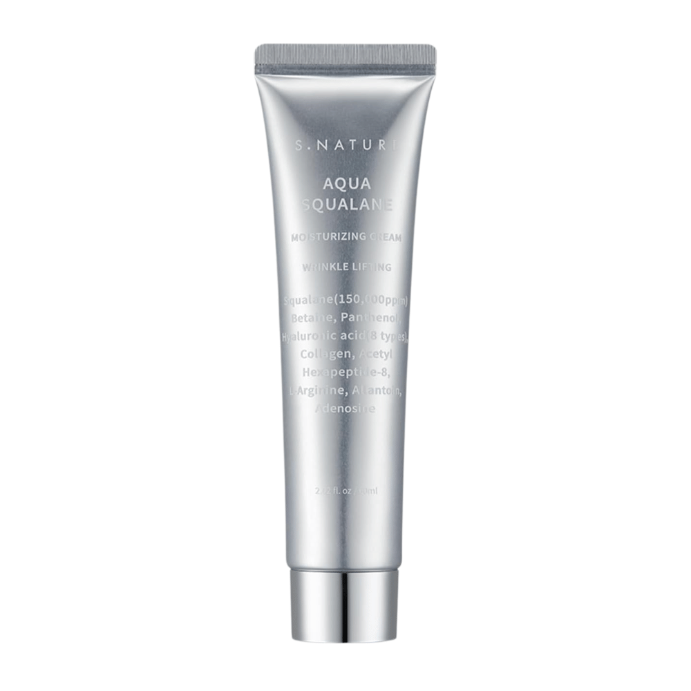 S.NATURE Aqua Squalane Moisturizing Cream 60 ml – kosteuttava kasvovoide, jossa on squalane ja hyaluronihappoa pehmeälle ja kosteutetulle iholle.