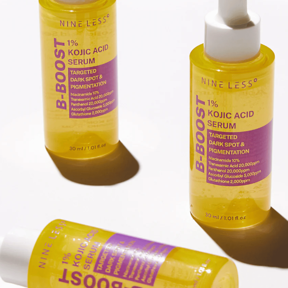 B-Boost 1% Kojic Acid Serum pipettipulloissa, tummille läiskille ja pigmentaatiolle.