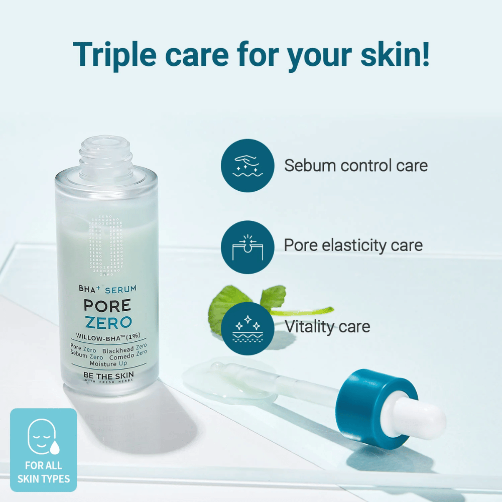 Be The Skin BHA+ Pore Zero Serum BHA:lla talinerityksen hallintaan ja näkyvästi pienempiin ihohuokosiin