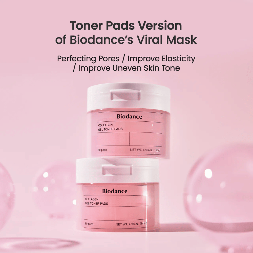 Biodance Collagen Gel Toner Pads yhdistää kollageenin ja hoitavat ainesosat huokosten hienosäätöön, ihon elastisuuden parantamiseen ja ihon sävyn tasoittamiseen. Täydellinen päivittäiseen virkistykseen ja hehkuvaan ihoon.