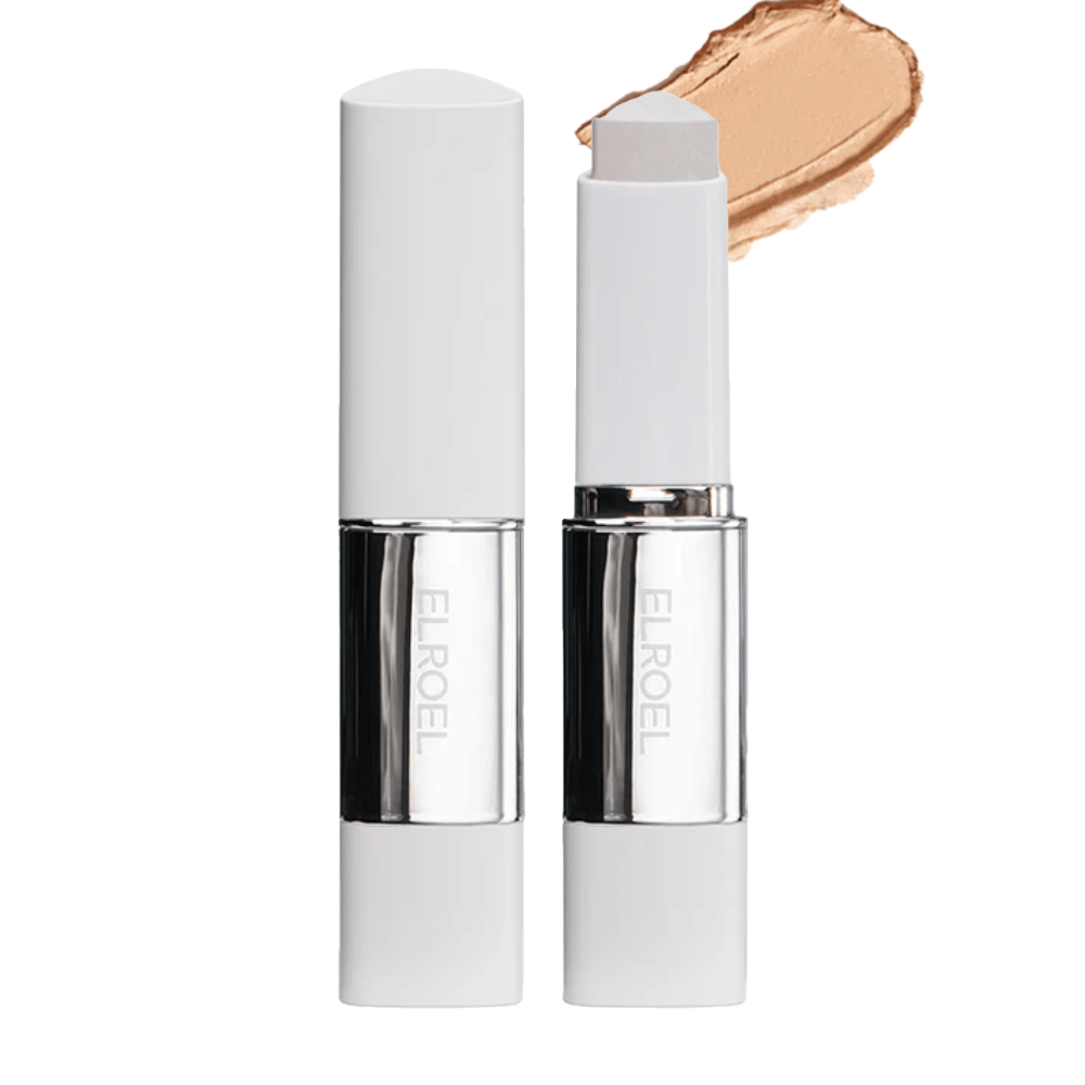ELROEL Blanc Cover Cream Stick concealer syvässä sävyssä, jossa on korkea peittävyys ja pehmeä, ihonläheinen viimeistely.