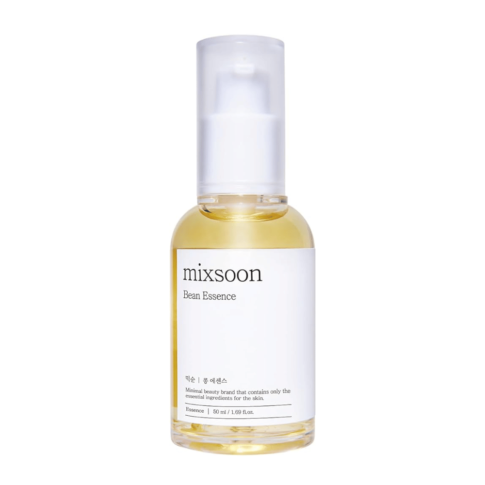 mixsoon Bean Essence-pullo valkoista taustaa vasten.