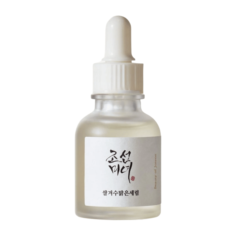 Beauty of Joseon Glow Deep Serum lasipullossa pipetillä ja perinteisellä korealaisella muotoilulla.