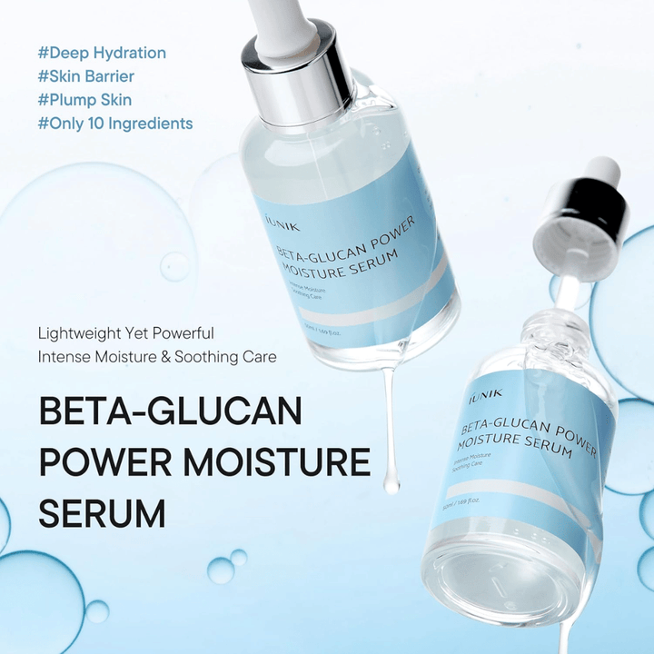 iUNIK Beta-Glucan Power Moisture Serum – korealainen kasvoseerumi syväkosteutukseen ja rauhoittavaan ihonhoitoon