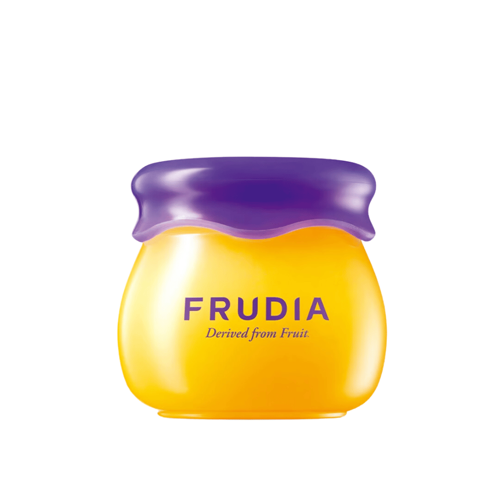 Tämä tuote on FRUDIA:n Mustikkahunajahuulivoide, joka on suunniteltu kosteuttamaan ja ravitsemaan huulia luonnollisilla uutteilla.