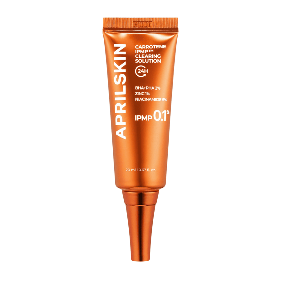 APRILSKIN Carrotene IPMP Clearing Solution 20 ml, korealainen täsmähoito akneen, mustapäihin ja tulehduksiin BHA:lla, PHA:lla, sinkillä ja niasiiniamidilla