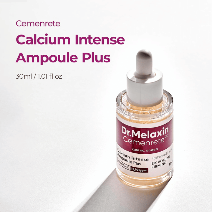 Dr. Melaxin Cemenrete Calcium Intense Ampoule Plus 30 ml, intensiivinen ampulli kiinteydelle ja volyymille hydrolysoidulla elastiinilla ja REBORNIC-kompleksilla.