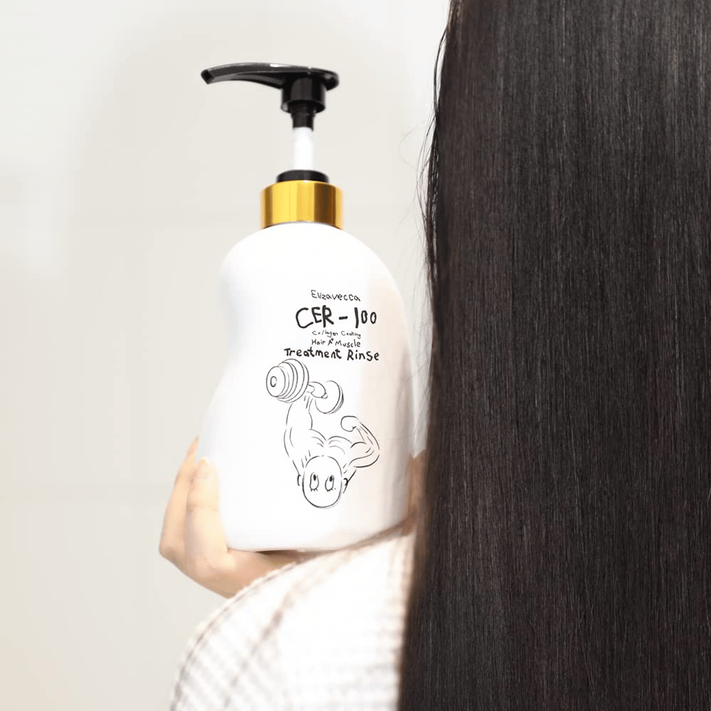Elizavecca CER-100 Collagen Coating Hair Muscle Treatment Rinse – korjaava hoitoaine kollageenilla pitkille, kuiville ja vaurioituneille hiuksille