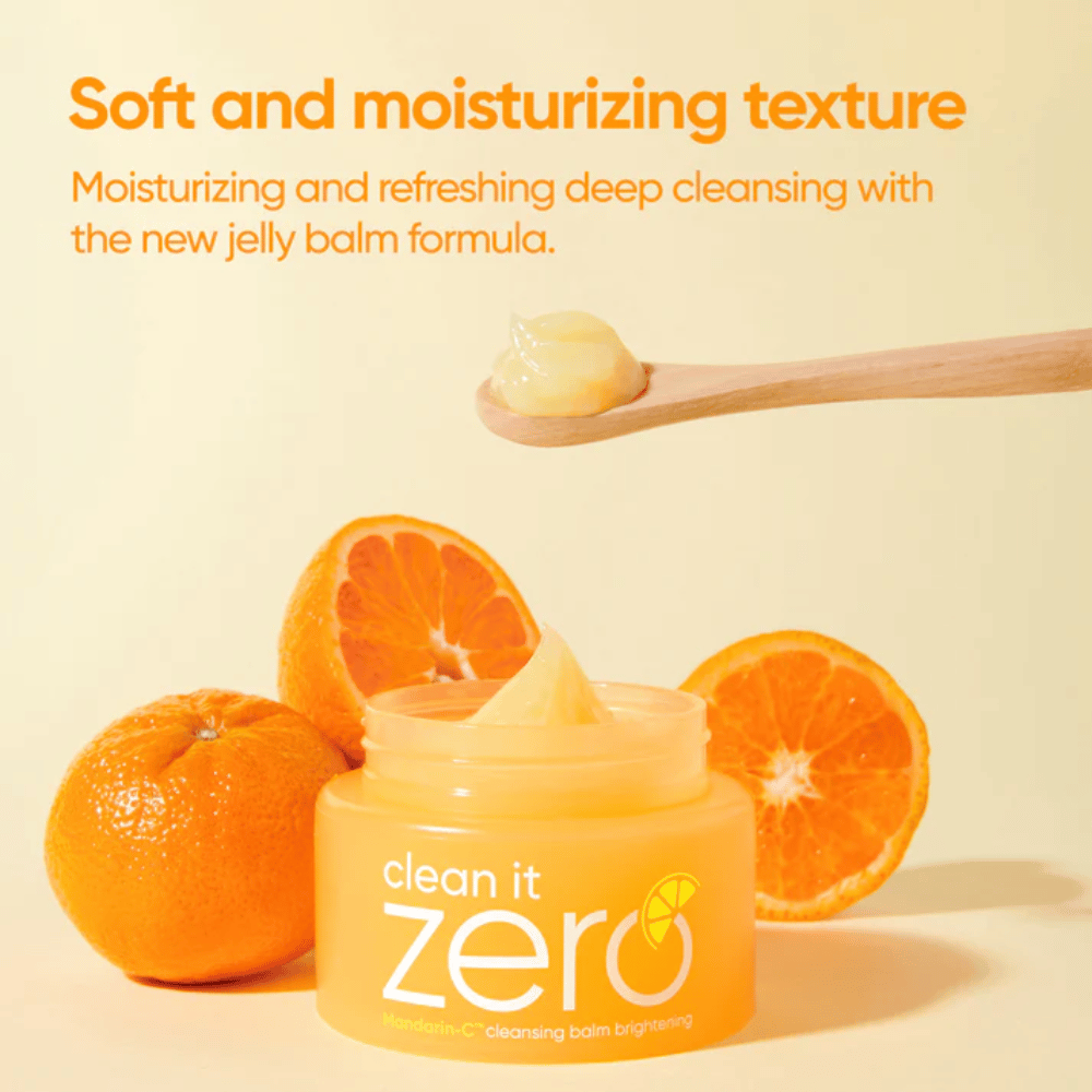 Banila Co Clean It Zero cleansing balm mandariinilla ja vitamiinihyytelöbalmi, joka on hellävarainen iholle ja poistaa tehokkaasti meikin ja epäpuhtaudet