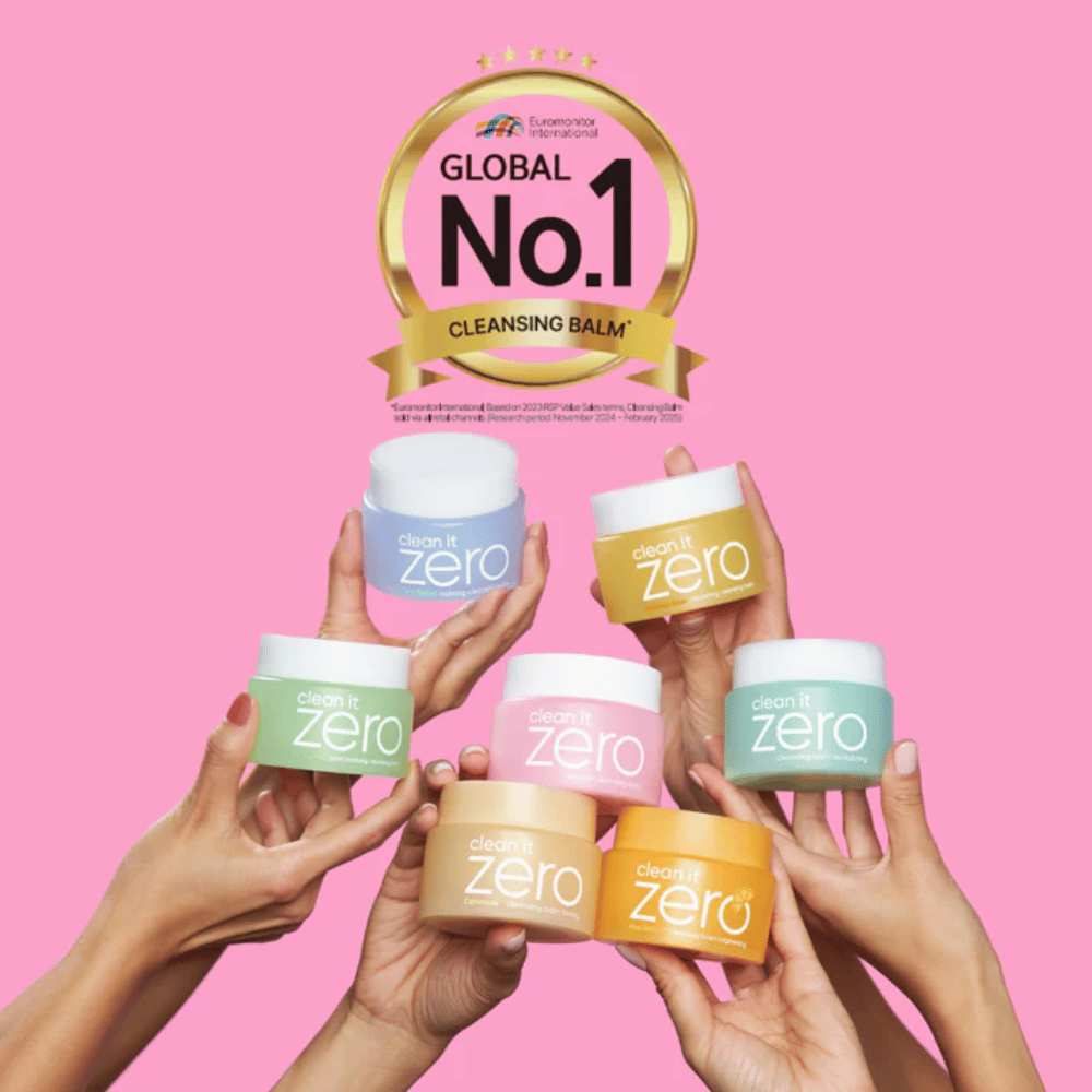 Clean It Zero puhdistusbalmit useissa versioissa pidetään yhdessä merkinnällä Global No.1 Cleansing Balm, suosittu korealainen puhdistus kaikille ihotyypeille.