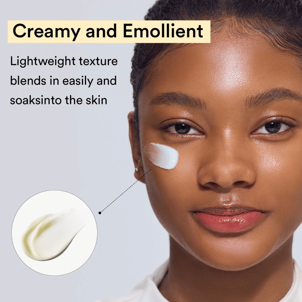 Lähikuva Abib Collagen Eye Crème -voiteen kevyestä, kermamaisesta koostumuksesta, joka sulaa nopeasti ihoon ja antaa intensiivistä kosteutusta.