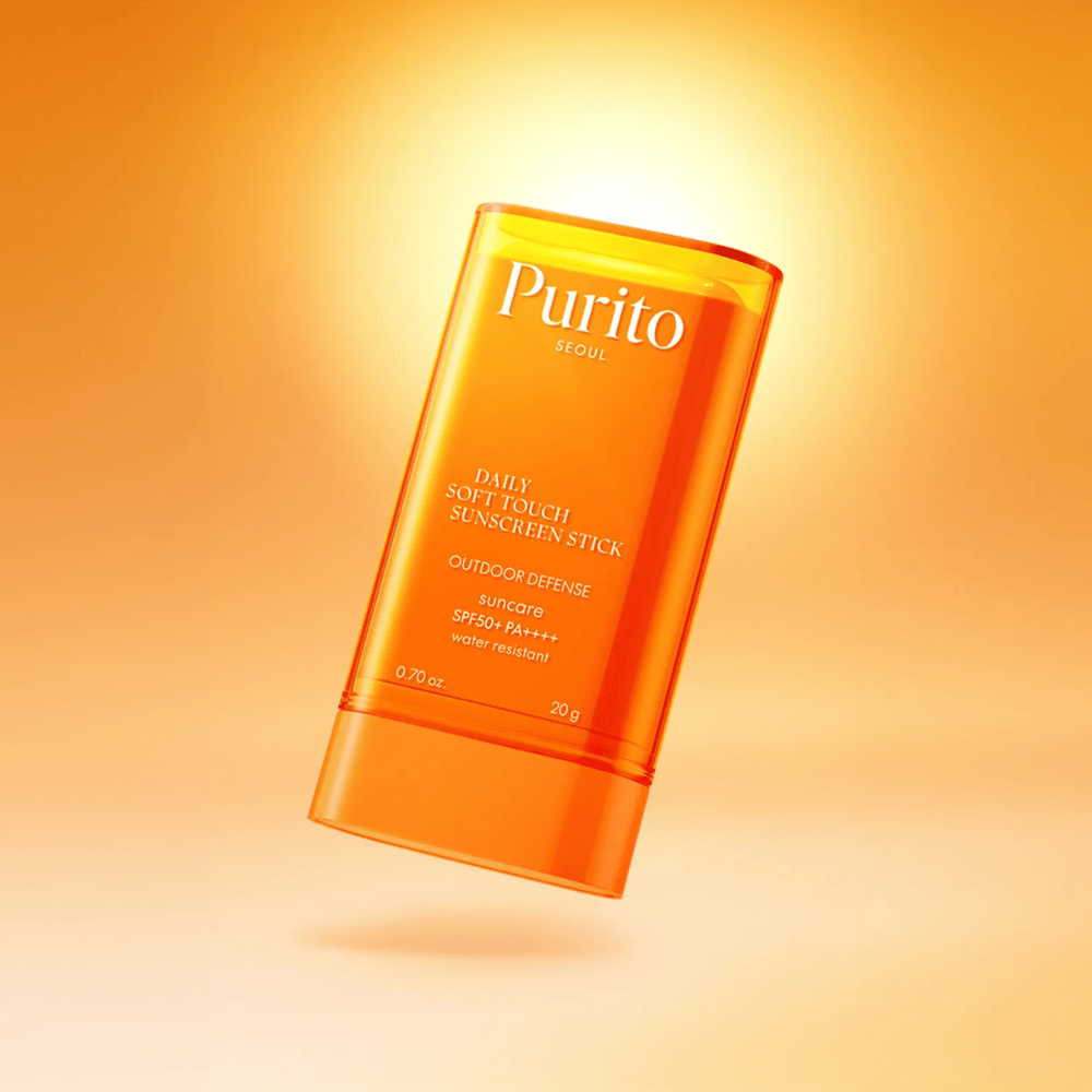Purito Daily Soft Touch Sunscreen Stick SPF50+ PA++++ tarjoaa vedenkestävän suojan UVA/UVB-säteitä vastaan. Kevyt koostumus liukuu ihon yli tahmaamatta – täydellinen päivittäiseen ulkosuojaukseen.
