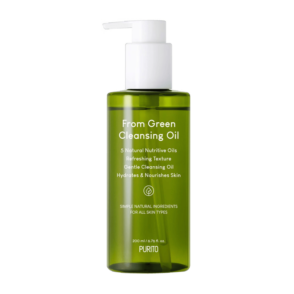 Purito From Green Cleansing Oil on mieto puhdistusöljy, joka on formuloitu luonnollisilla ravitsevilla öljyillä. Se poistaa tehokkaasti meikin ja epäpuhtaudet samalla kun se kosteuttaa ja ravitsee ihoa. Sopii kaikille ihotyypeille ja jättää ihon pehmeäksi ja raikkaaksi.