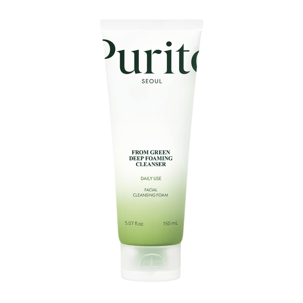 Purito Seoul From Green Deep Foaming Cleanser 150 ml – vaahtoava kasvojenpuhdistus päivittäiseen käyttöön