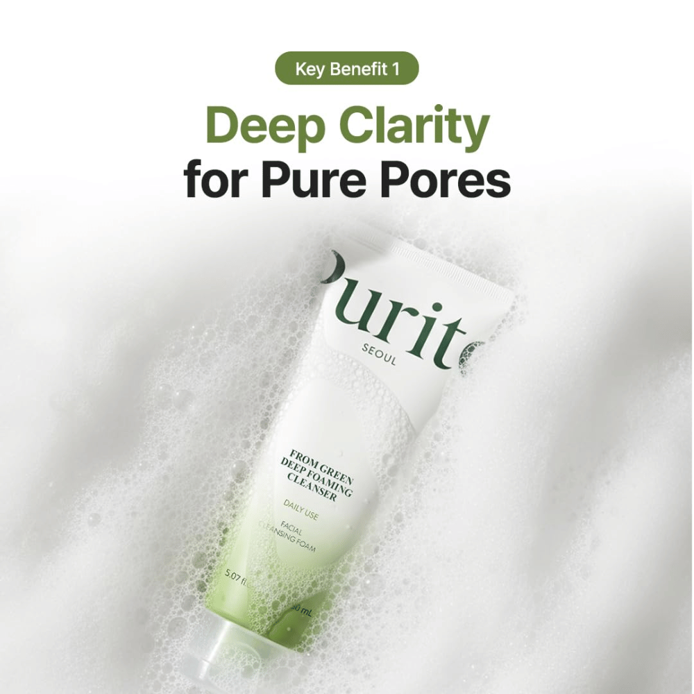 Purito Seoul From Green Deep Foaming Cleanser – syväpuhdistava kasvojenpuhdistus, joka auttaa puhdistamaan huokosia