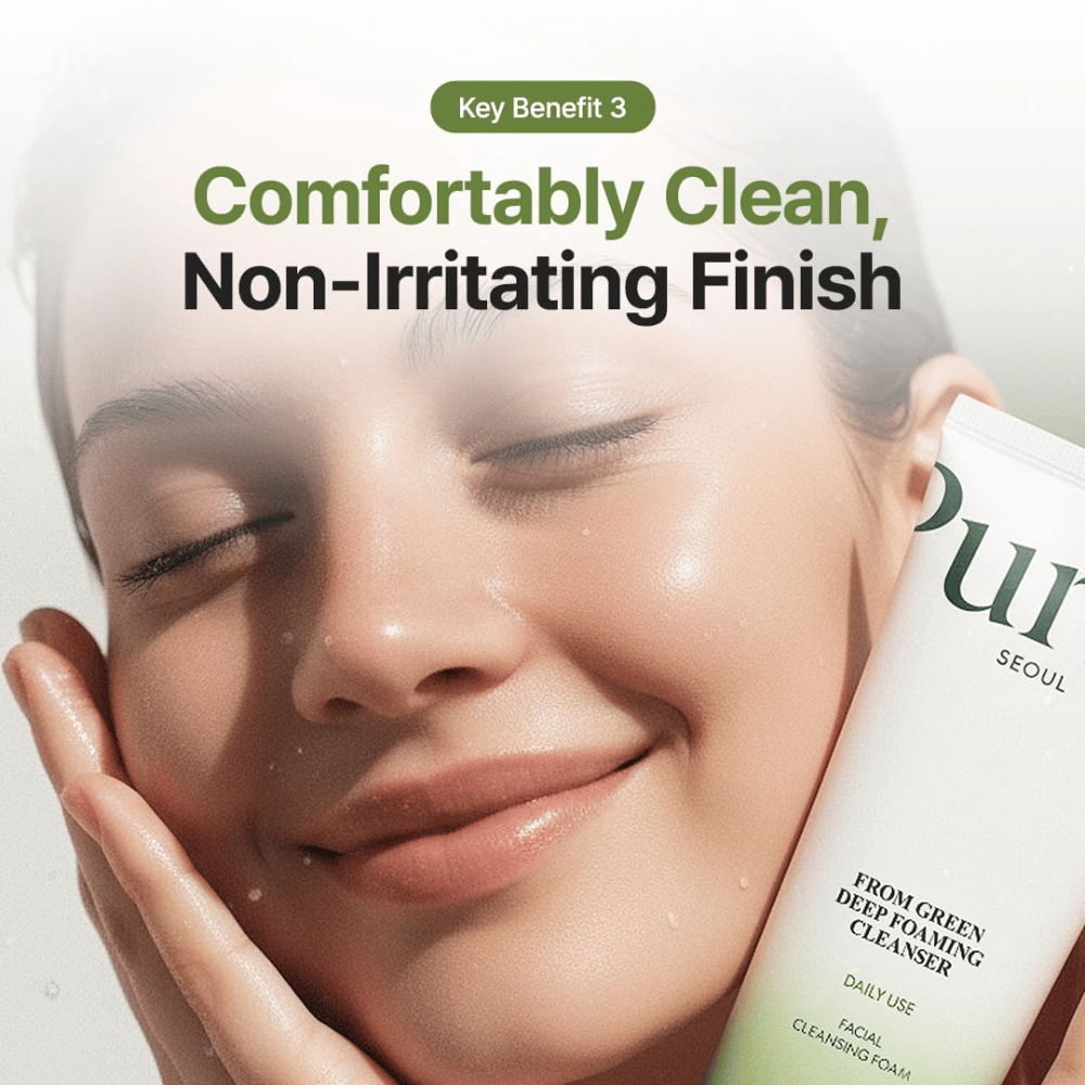 Purito Seoul From Green Deep Foaming Cleanser – hellävarainen syväpuhdistus puhtaalle ja raikkaalle iholle