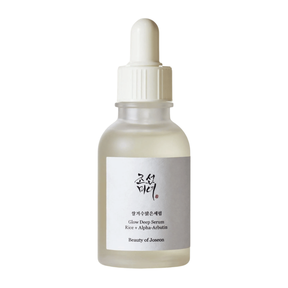 Beauty of Joseon Glow Deep Serum Rice + Alpha-Arbutin pipettipullossa – korealainen seerumi, joka kirkastaa, tasoittaa ihon sävyä ja antaa luonnollista hehkua.