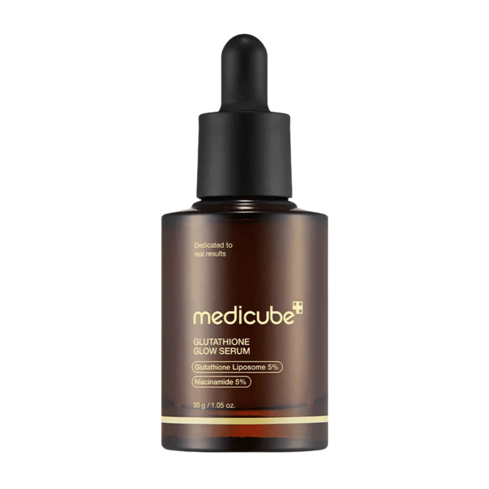 Medicube Glutathione Glow Serum – Kirkastava seerumi, joka sisältää 5 % glutationi-liposomia ja 5 % niasiiniamidia. Tasoittaa ihon sävyä, vähentää tummia läiskiä ja antaa iholle säteilevän hehkun.