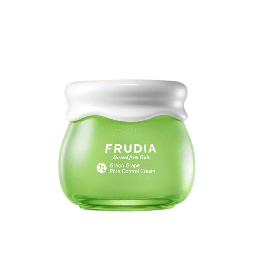 FRUDIA Green Grape Pore Control Cream – huokosia pienentävä kasvovoide vihreällä rypäleuutteella rasvaiselle ja sekaiholle.