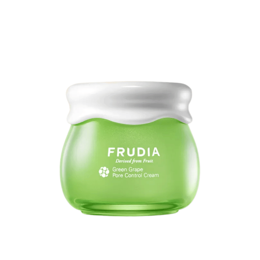 FRUDIA Green Grape Pore Control Cream – huokosia pienentävä kasvovoide vihreällä rypäleuutteella rasvaiselle ja sekaiholle.