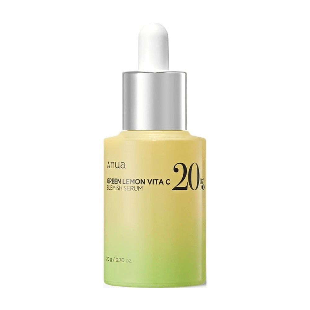 Pullo ANUA Green Lemon Vita C Blemish Serum, sisältää 20% C-vitamiinia.