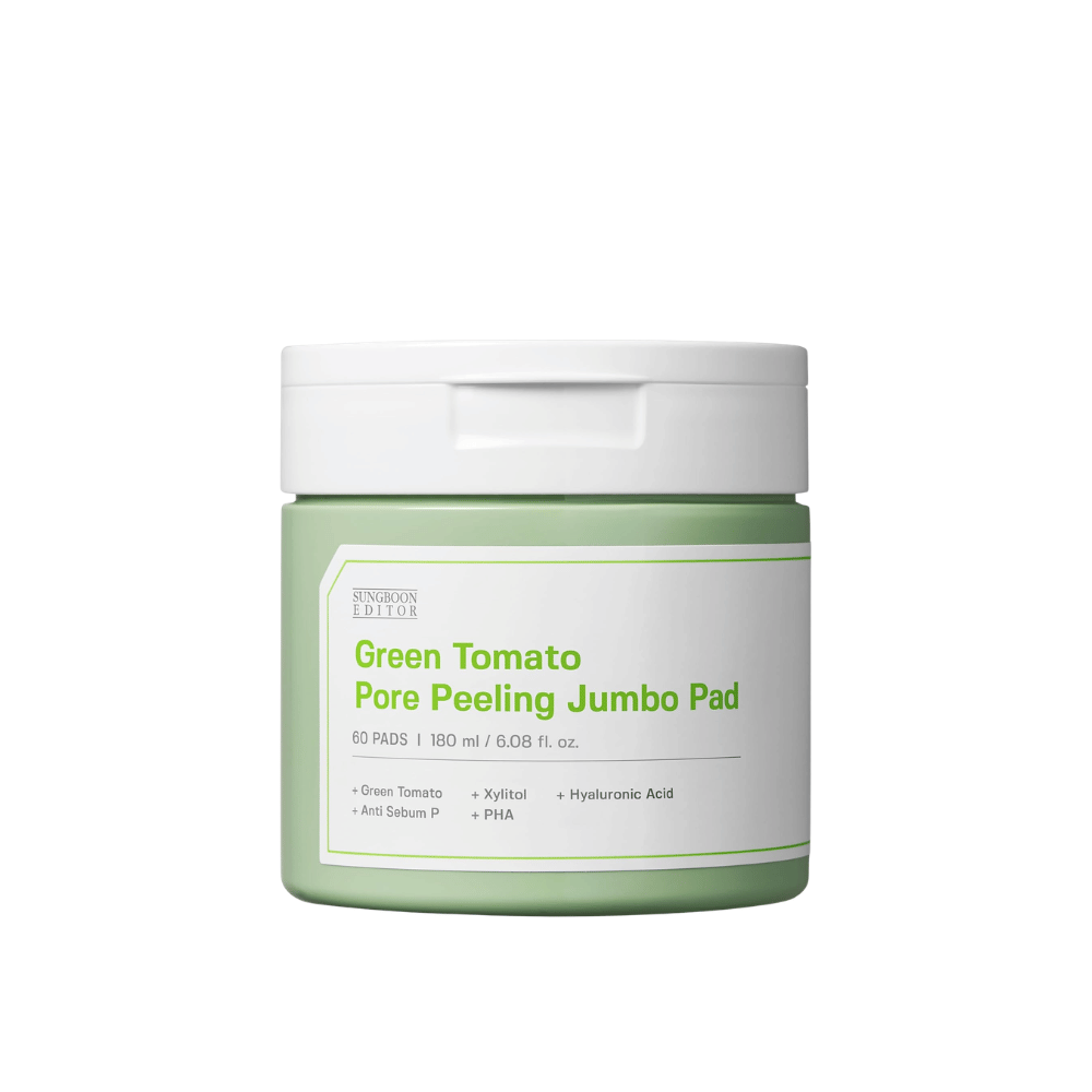 1. SUNGBOON EDITOR Green Tomato Pore Peeling Jumbo Pad 60 lappua – purkin tuotekuva
