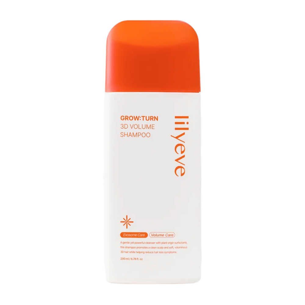 LILYEVE Grow:Turn Exosome 3D Volume Brush Shampoo integroidulla harja-applikaattorilla helppoa levitystä varten