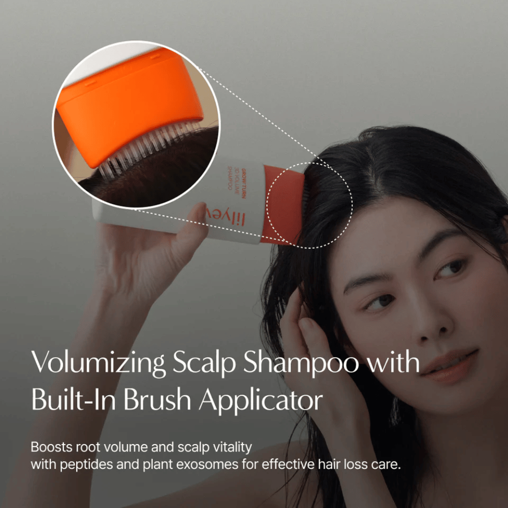 LILYEVE Grow:Turn Exosome 3D Volume Brush Shampoo kasvipohjaisilla eksosomeilla ja proteiinikompleksilla