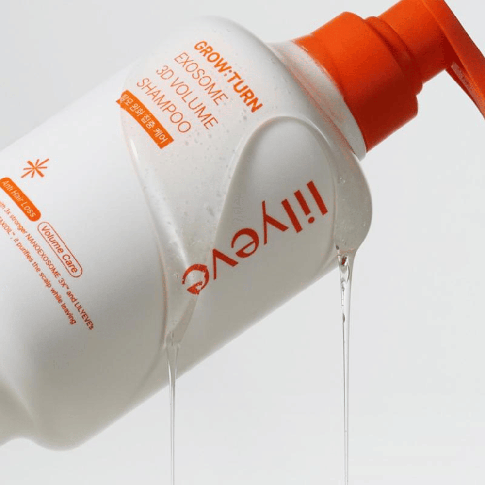 LILYEVE Grow:Turn Exosome 3D Volume Shampoo kevyellä geelimäisellä koostumuksella tuuheuttavaan hiustenhoitoon