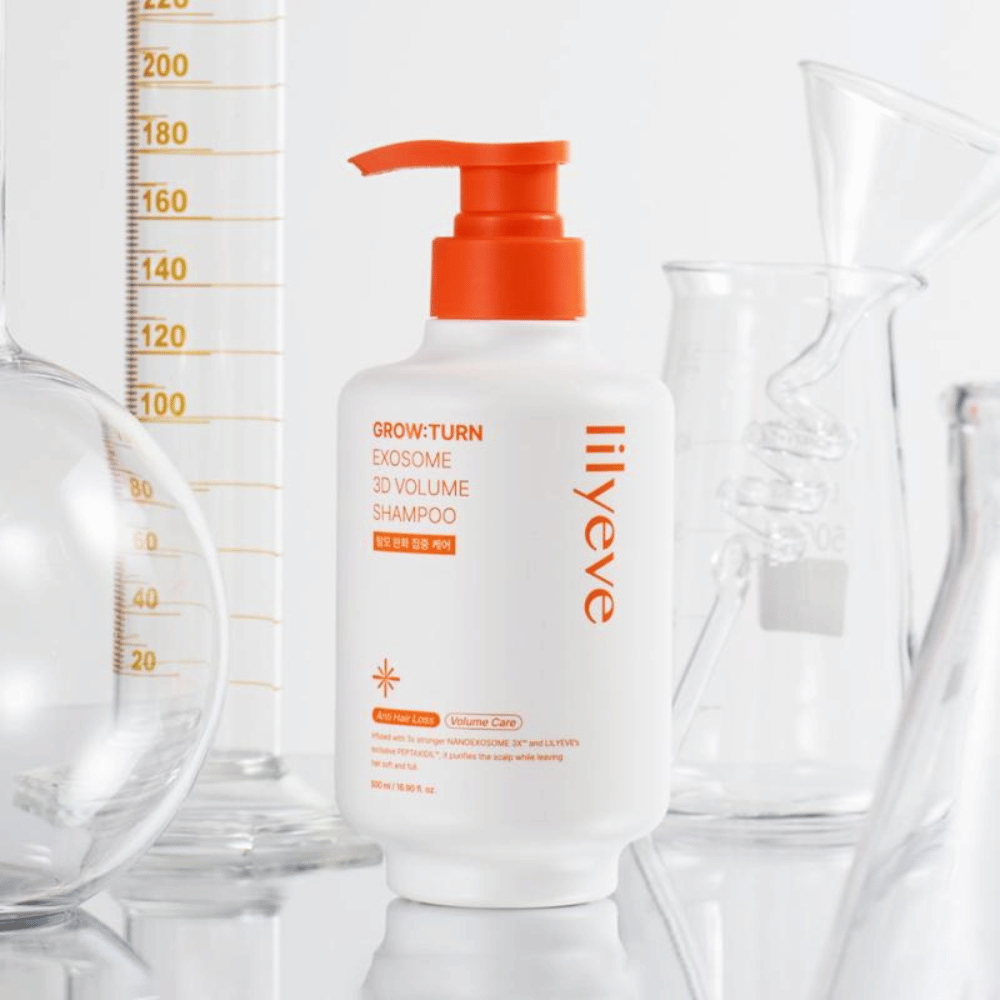 LILYEVE Grow:Turn Exosome 3D Volume Shampoo eksosomeilla täyteläisemmille hiuksille ja terveelle hiuspohjalle