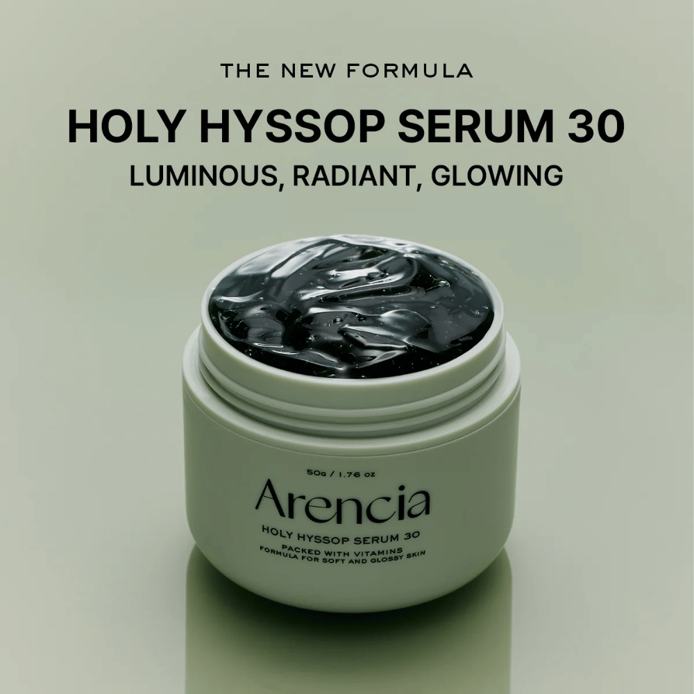 Arencia Holy Hyssop Serum 30 – uusi heleyttävä seerumi, jossa on vitamiinirikas koostumus, joka antaa tasaisen, säteilevän ja terveen ihonsävyn.
