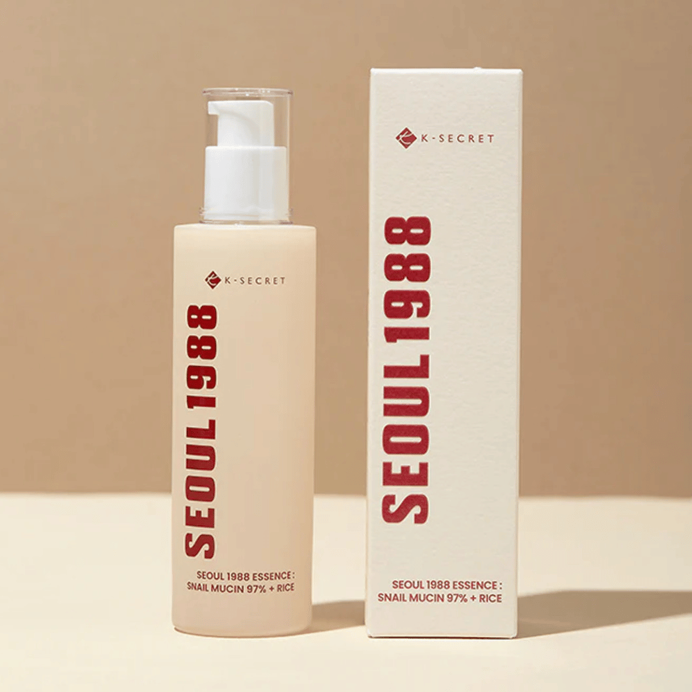 Tuotekuva pakkauksen kanssa KSECRET-SEOUL 1988 Essence Snail Mucin 97%