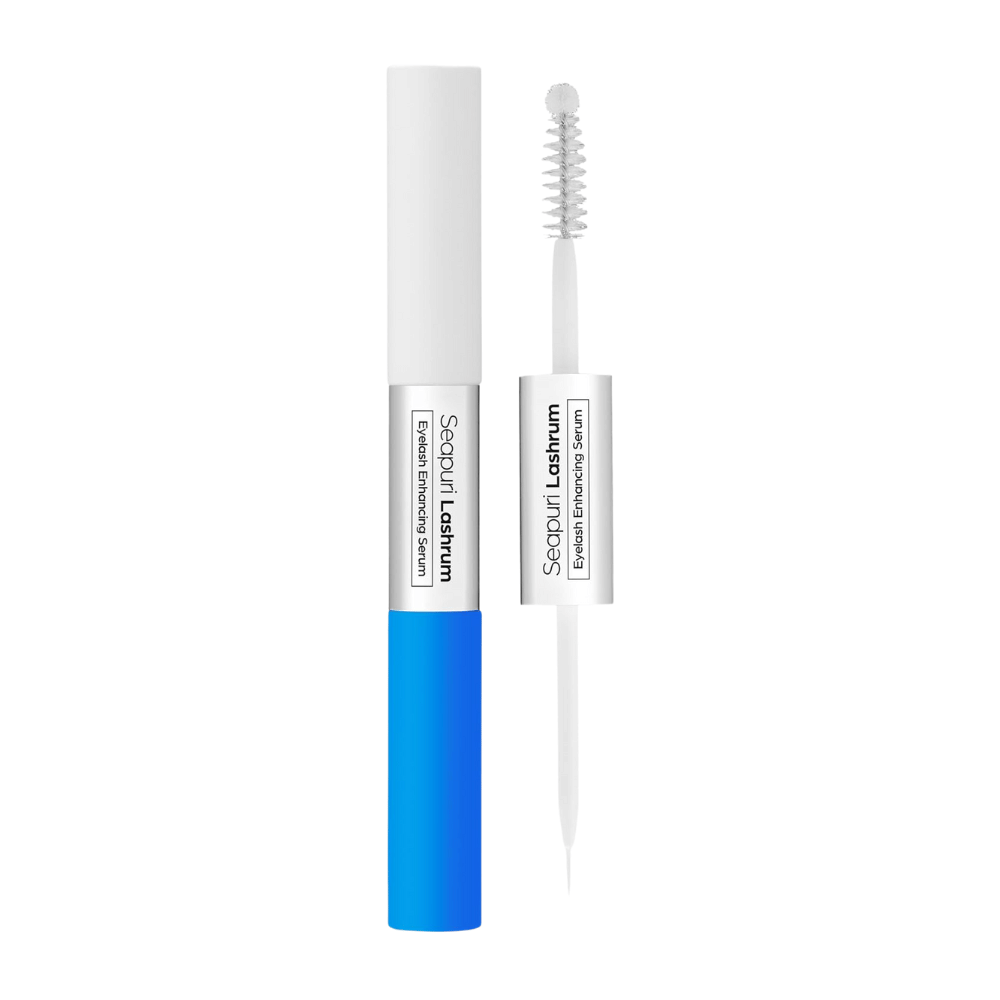 Seapuri Lashrum Eyelash Enhancing Serum harjalla ja holkilla. Ravitseva seerumi, joka vahvistaa ja pidentää ripsiä.
