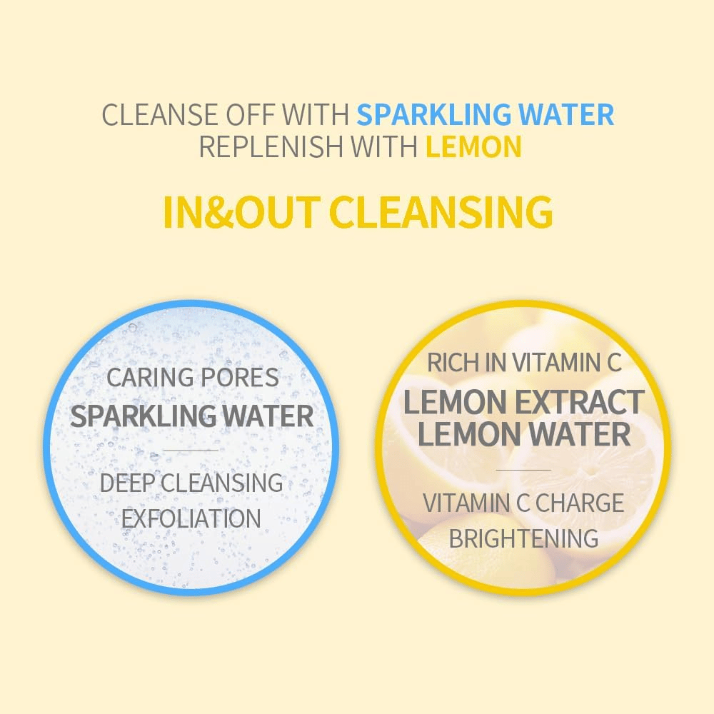 Secret Key Lemon Sparkling Cleansing Foam – puhdistaa huokoset hiilihapotetulla vedellä ja antaa hehkua C-vitamiinipitoisella sitruunauutteella.