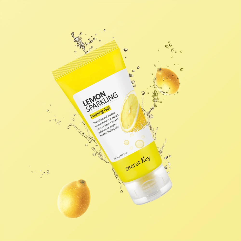 Secret Key Lemon Sparkling Peeling Gel – virkistävä kuorintageeli sitruunauutteella, joka kuorii, kirkastaa ja antaa iholle hehkua.