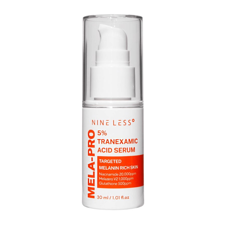 NINE LESS MELA-PRO 5% Tranexamic Acid Serum 30 ml, korealainen seerumi pigmenttiläiskiin ja epätasaiseen ihonsävyyn.
