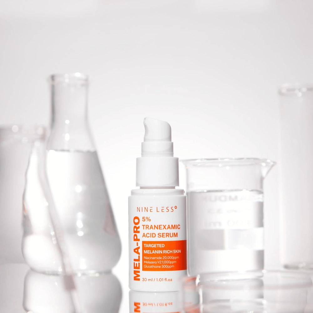 NINE LESS MELA-PRO 5% Tranexamic Acid Serum traneksaamihapolla ja niasiiniamidilla, tasoittava kasvoseerumi kirkkaammalle iholle.