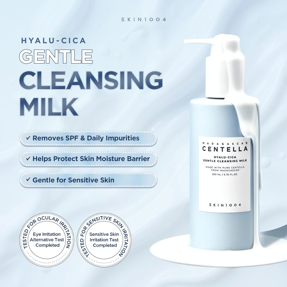 SKIN1004 Madagascar Centella Hyalu-Cica Gentle Cleansing Milk – hellävarainen puhdistusmaito herkälle iholle