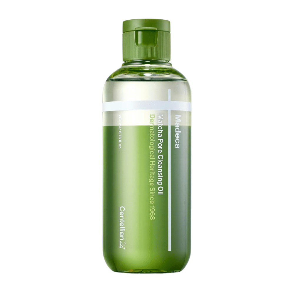 Centellian24 Madeca Matcha Pore Cleansing Oil 200 ml tuotekuvas valkoista taustaa vasten