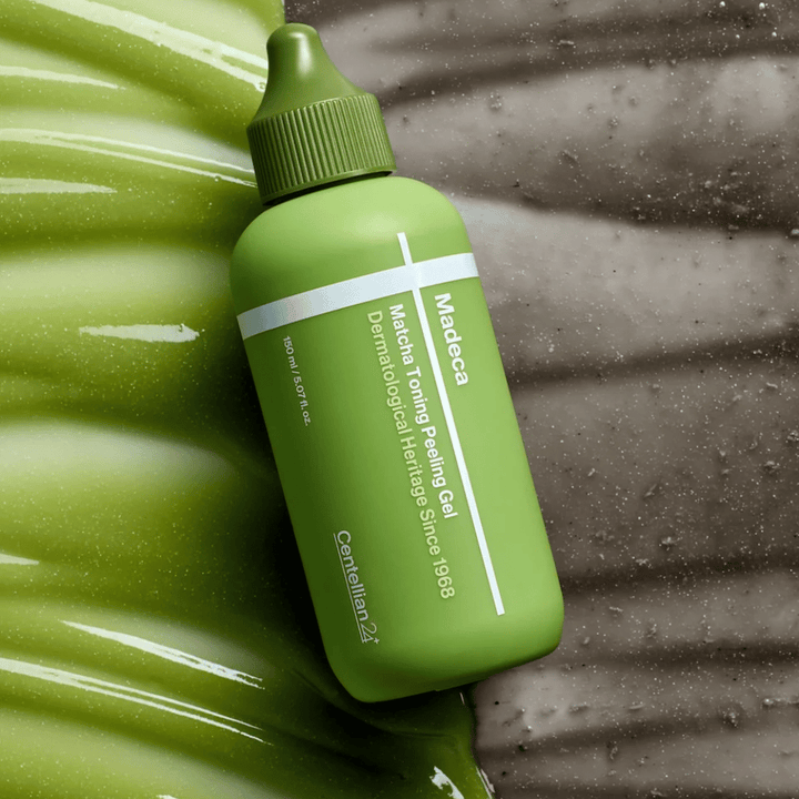 Centellian24 Madeca Matcha Toning Peeling Gel – korealainen peeling gel matchalla, joka auttaa kuorimaan ihoa hellävaraisesti, poistamaan kuolleita ihosoluja ja antamaan kirkkaamman ja tasaisemman ihon sävyn.