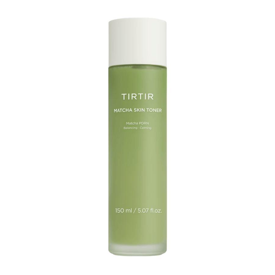 TIRTIR Matcha Skin Toner 150 ml, joka rauhoittaa herkkää ihoa, kosteuttaa tehokkaasti ja parantaa ihon tasapainoa ja hehkua.