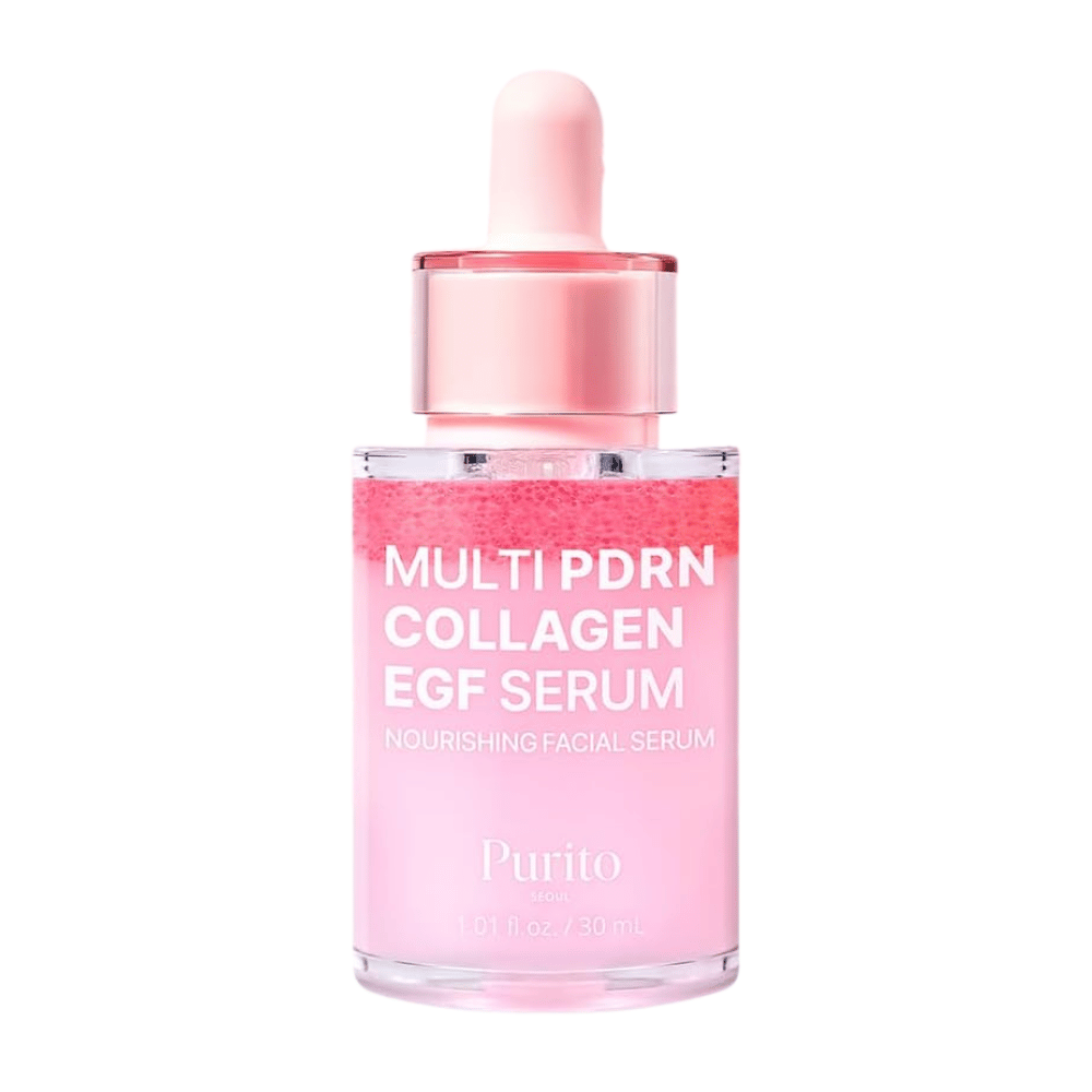Purito Multi PDRN Collagen EGF Serum 30 ml – korealainen kasvoseerumi, jossa on PDRN, kollageenia ja EGF:ää.