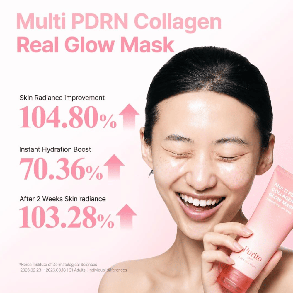 Purito SEOUL Multi PDRN Collagen Real Glow Mask – kosteuttava kasvonaamio paremman hehkun ja kosteutuksen tueksi