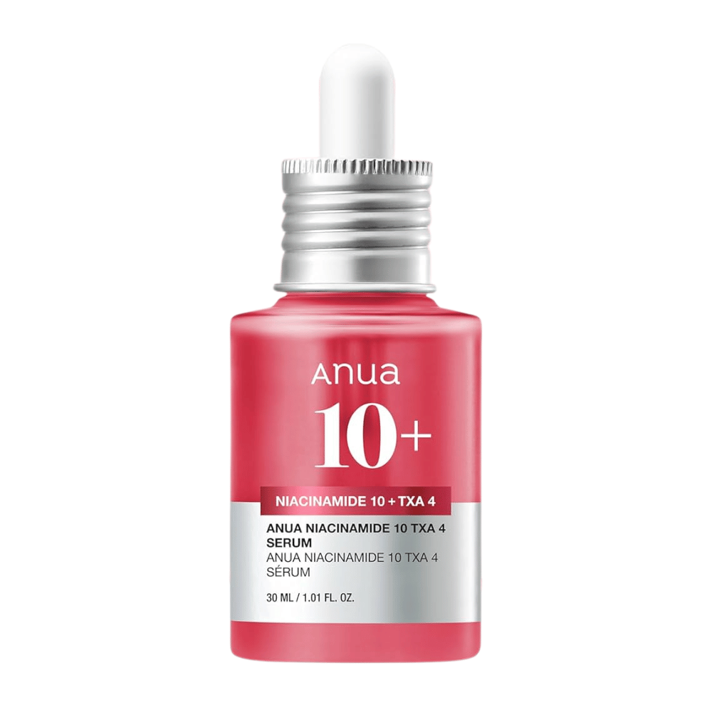 Anua Niacinamide 10% + TXA 4% Serum on voimakas, hajusteeton seerumi, joka tasapainottaa ihon sävyä, vähentää epätasaisuuksia ja antaa säteilevää hehkua.